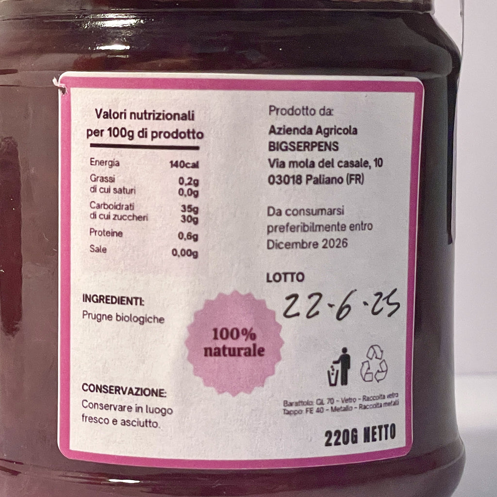 Confettura di Prugna Rossa Melone - Nettare e Dolcezze