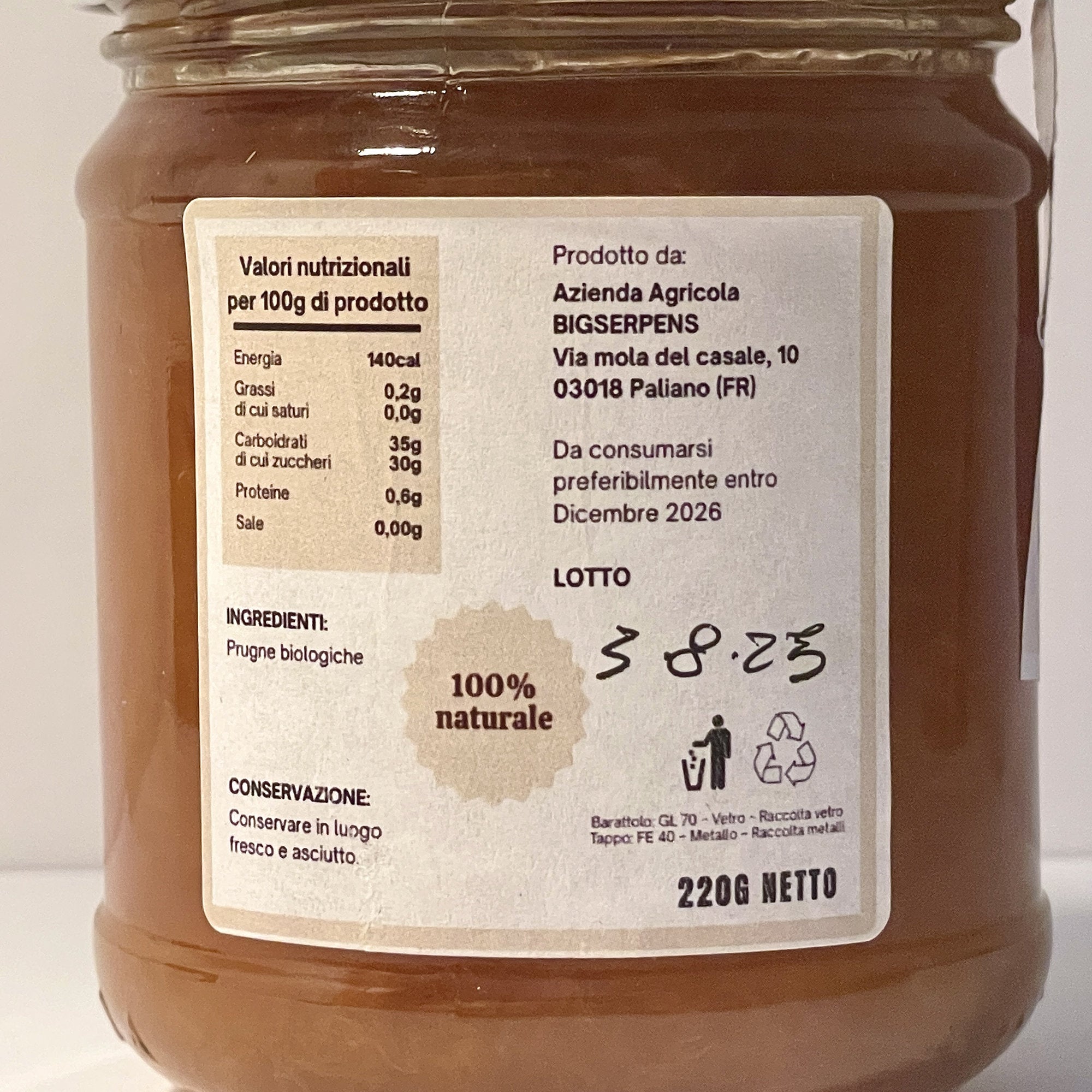 Confettura di Prugne Gialle Piccole - Nettare e Dolcezze